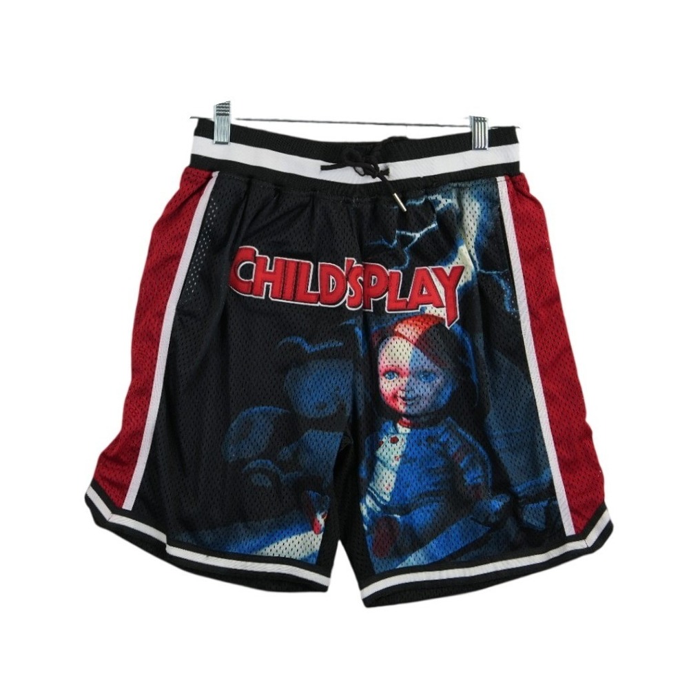 New Headgear Classics Shorts Men's Size Small Black Chucky Childs Play Mesh 1988